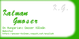 kalman gmoser business card