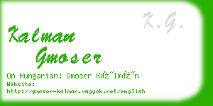 kalman gmoser business card